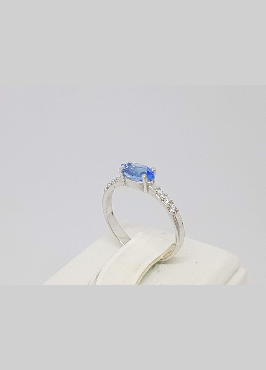 Срібне кільце Момент з кварцом tanzanite і фіанітами. 1309/1Р-QTANZ AGNI (327416557)