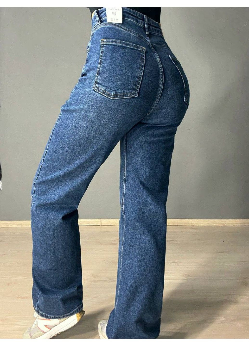 Джинси жіночі 3421-2 straight fit прямі стрейчеві сині Its Basic - (358786692)