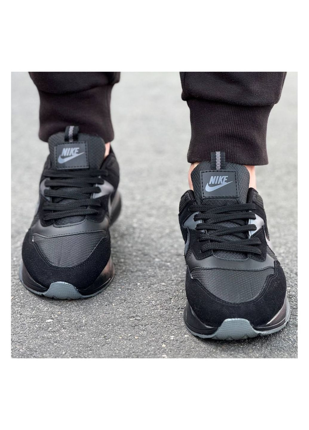 Чорні Осінні чоловічі кросівки No Brand