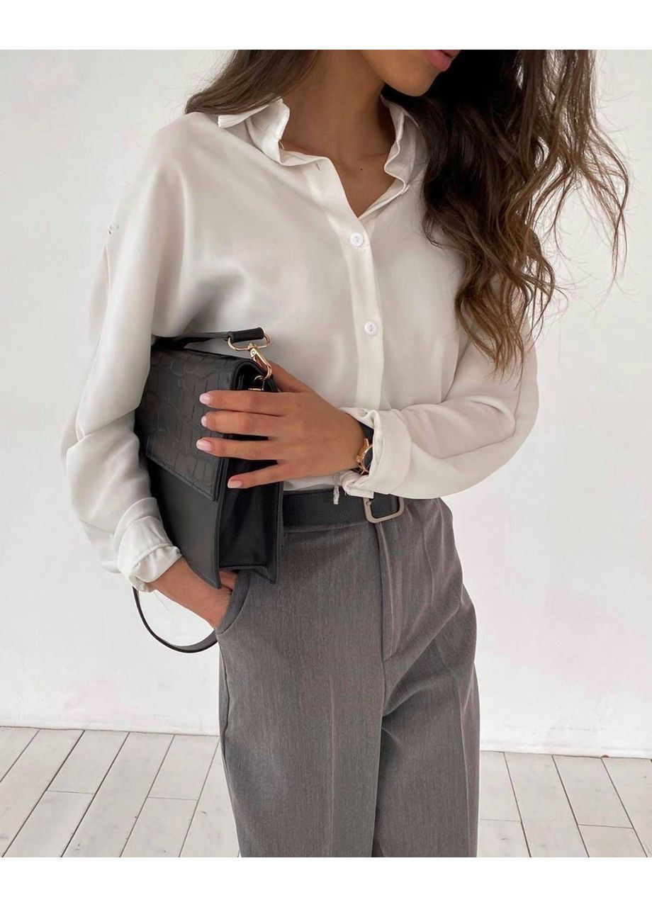 Белая рубашка однотонная More_bboutique