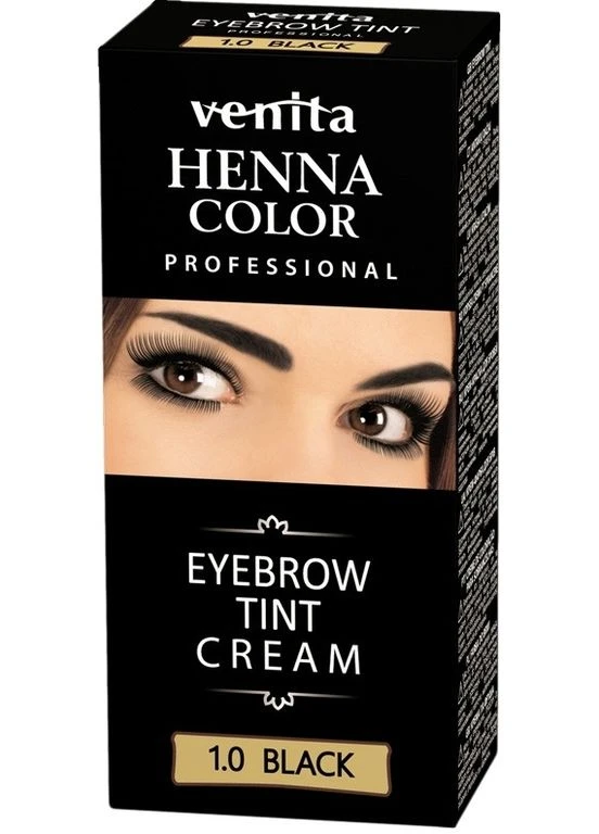 Крем-фарба для брів Henna Color Eyebrow Tint Cream 1.0 - Black (2-837220) Venita (380144005)