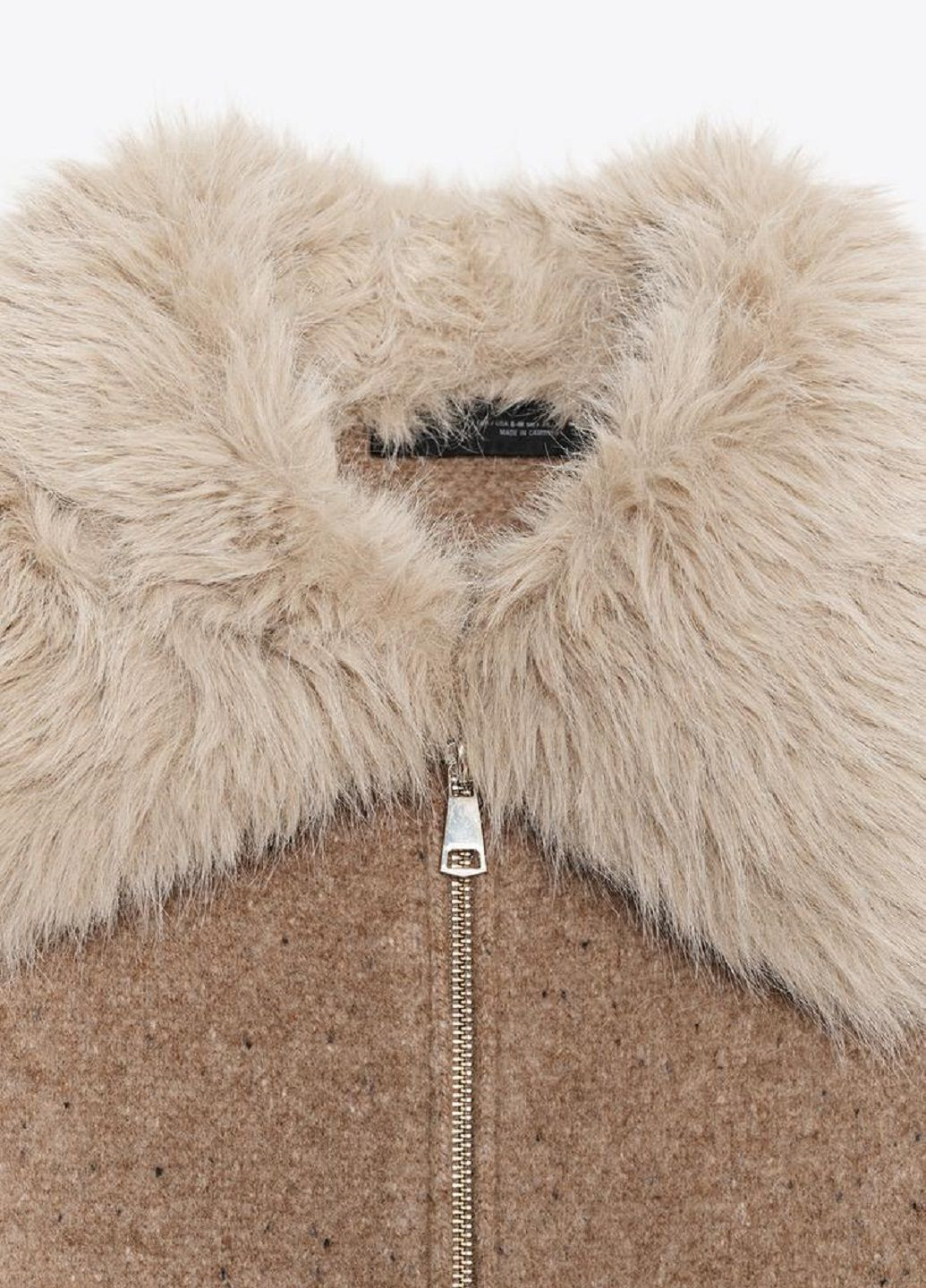 Темно-бежевая зимняя куртка Zara