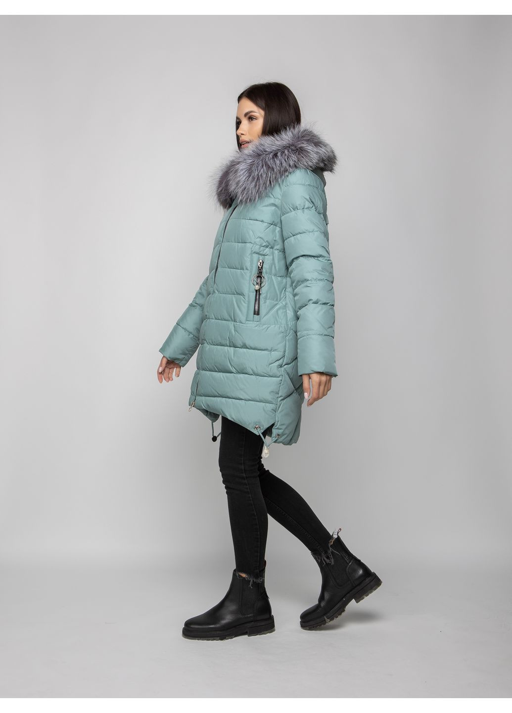 Голубой зимний Пуховик O`zona milano