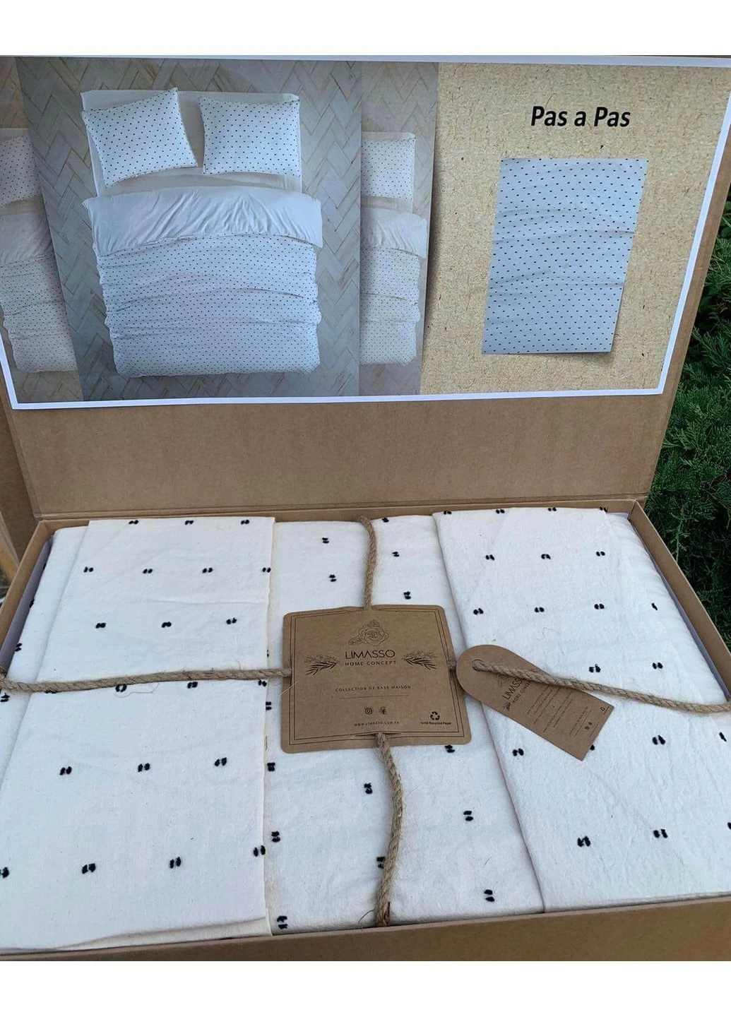 Двоспальний Євро комплект Pas a Pas Vintage White Варена Бавовна Limasso (385635892)