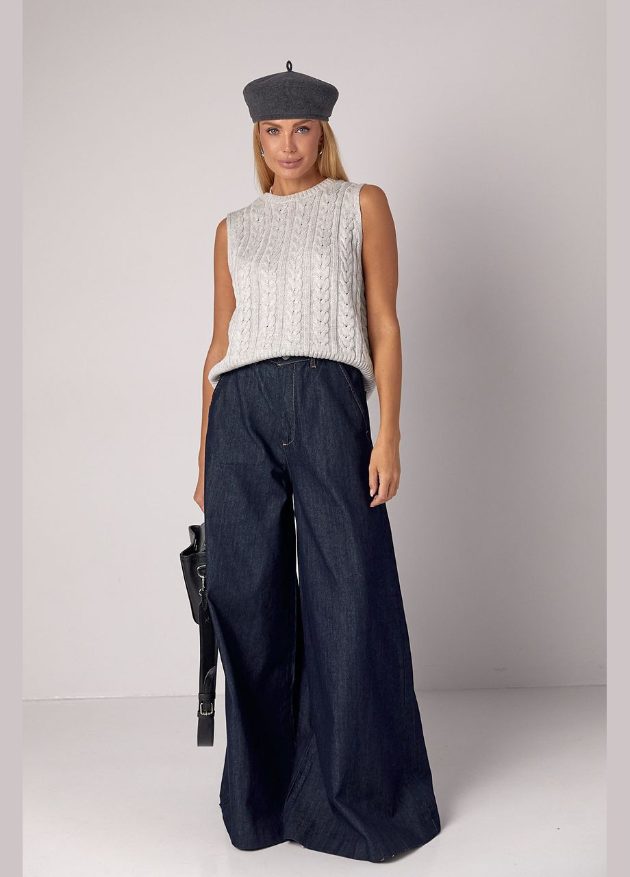 В'язана жилетка в кіски з вирізом на спині Lurex (303605465)