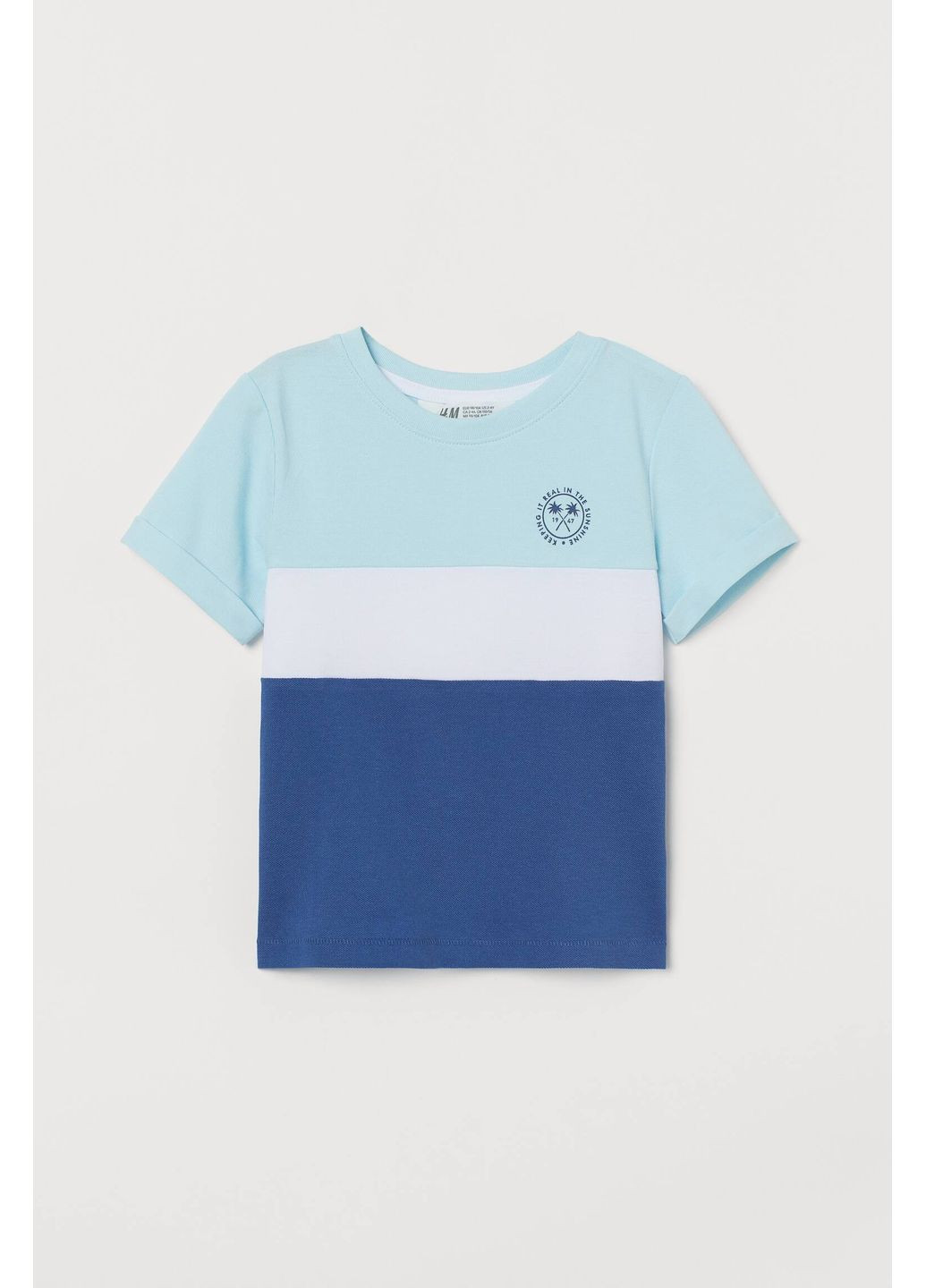 Комбинированная летняя футболка H&M