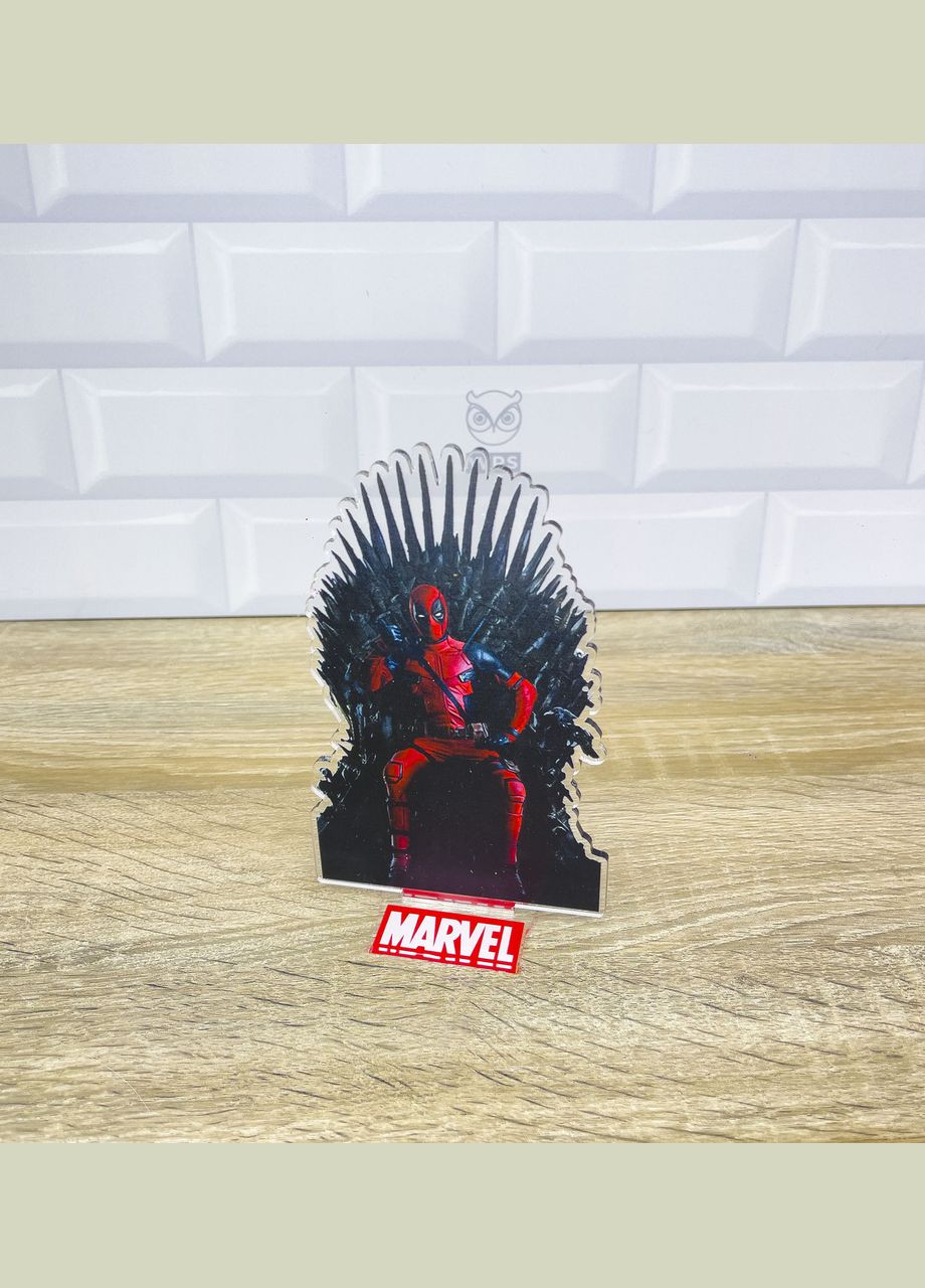Акрилова колекційна фігурка Marvel Дедпул Deadpool Залізний трон 15 см No Brand (339619101)