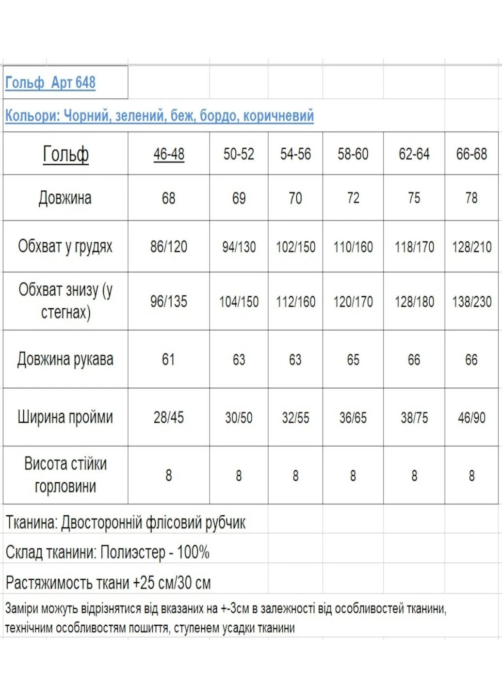 Теплий флісовий гольф в рубчик MeeLan (382943399)