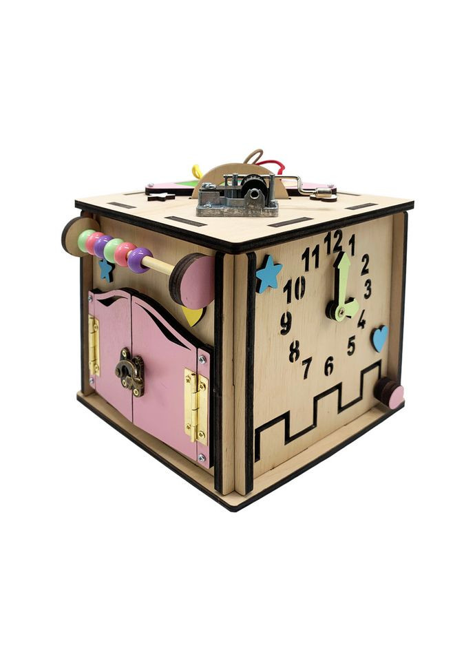 Развивающая игрушка Бизикуб Temple Group 15х15х15 см Натуральный No Brand (302452801)