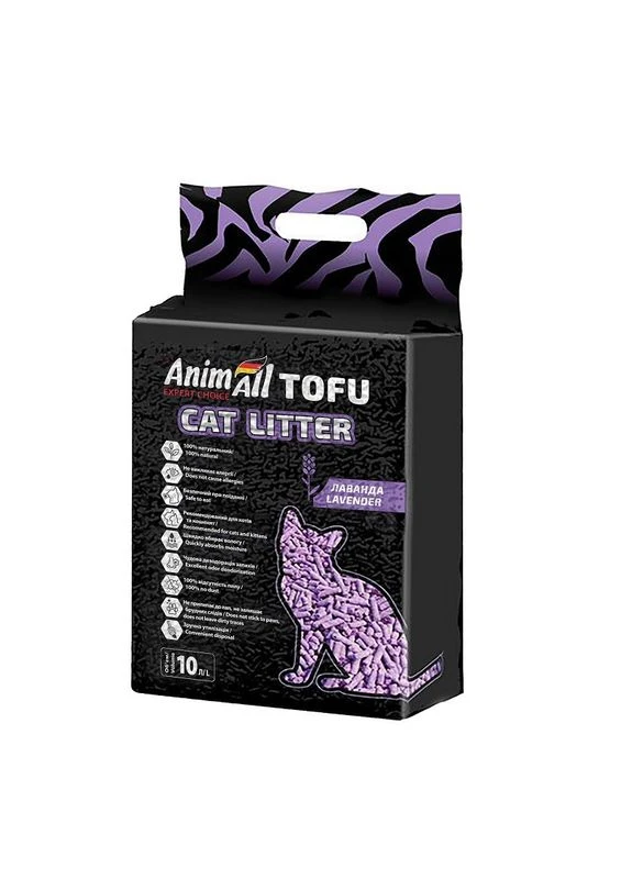 Наповнювач соєвий Tofu Lavender з ароматом лаванди для котів 10 л 4.66 кг LP AnimAll (379744839)