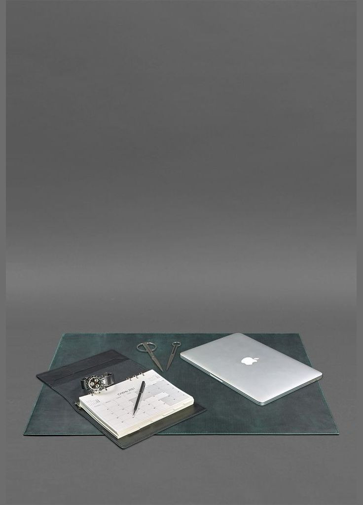 Накладка на стіл керівника - Шкіряний бювар 1.0 Зелений Crazy Horse (A-026909) BlankNote (332212326)