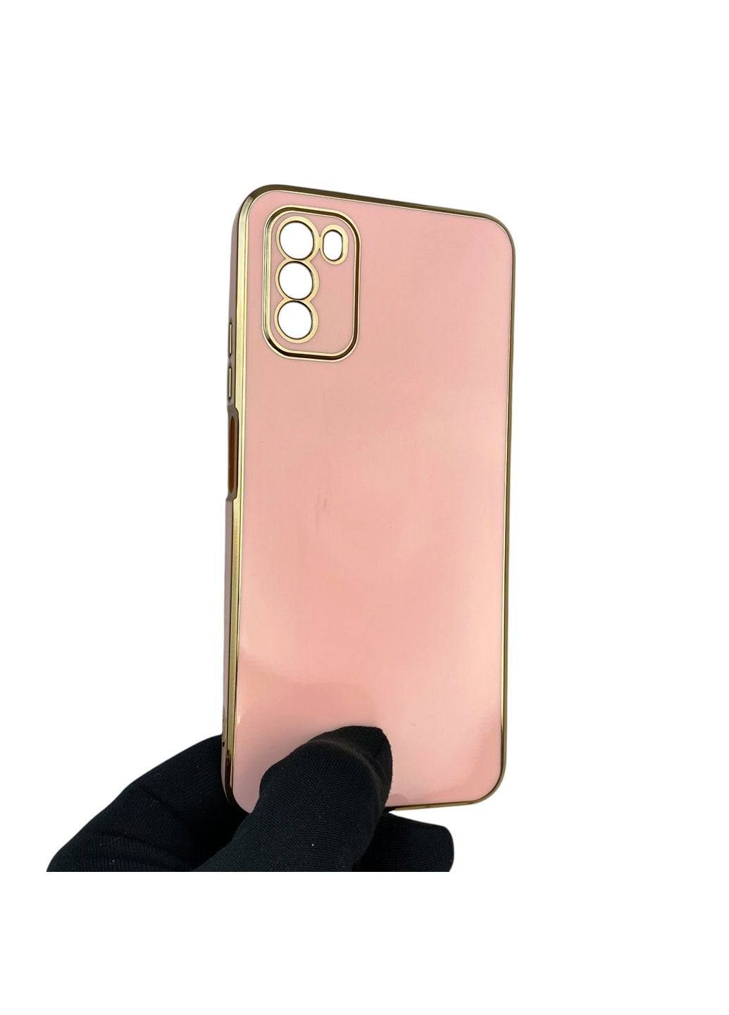 Чехол для Poco M3 с защитой камеры с золотой окантовкой на сяоми поко м3 пудровый gs1 Xiaomi (366234161)