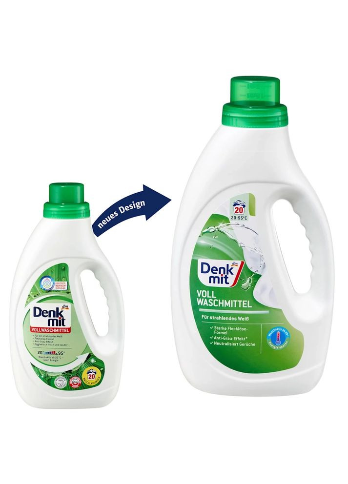Універсальний гель для прання білої білизни, 1,1 л, 20 прань – зручне та ефективне прання Denkmit (361075144)