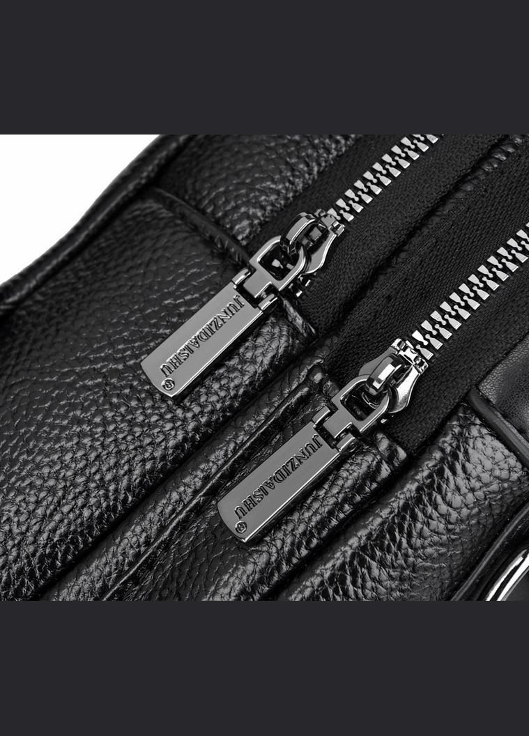 Чоловіча сумка бананка нагрудна Junzidaishu слінг барсетка чорна Eton (325482442)