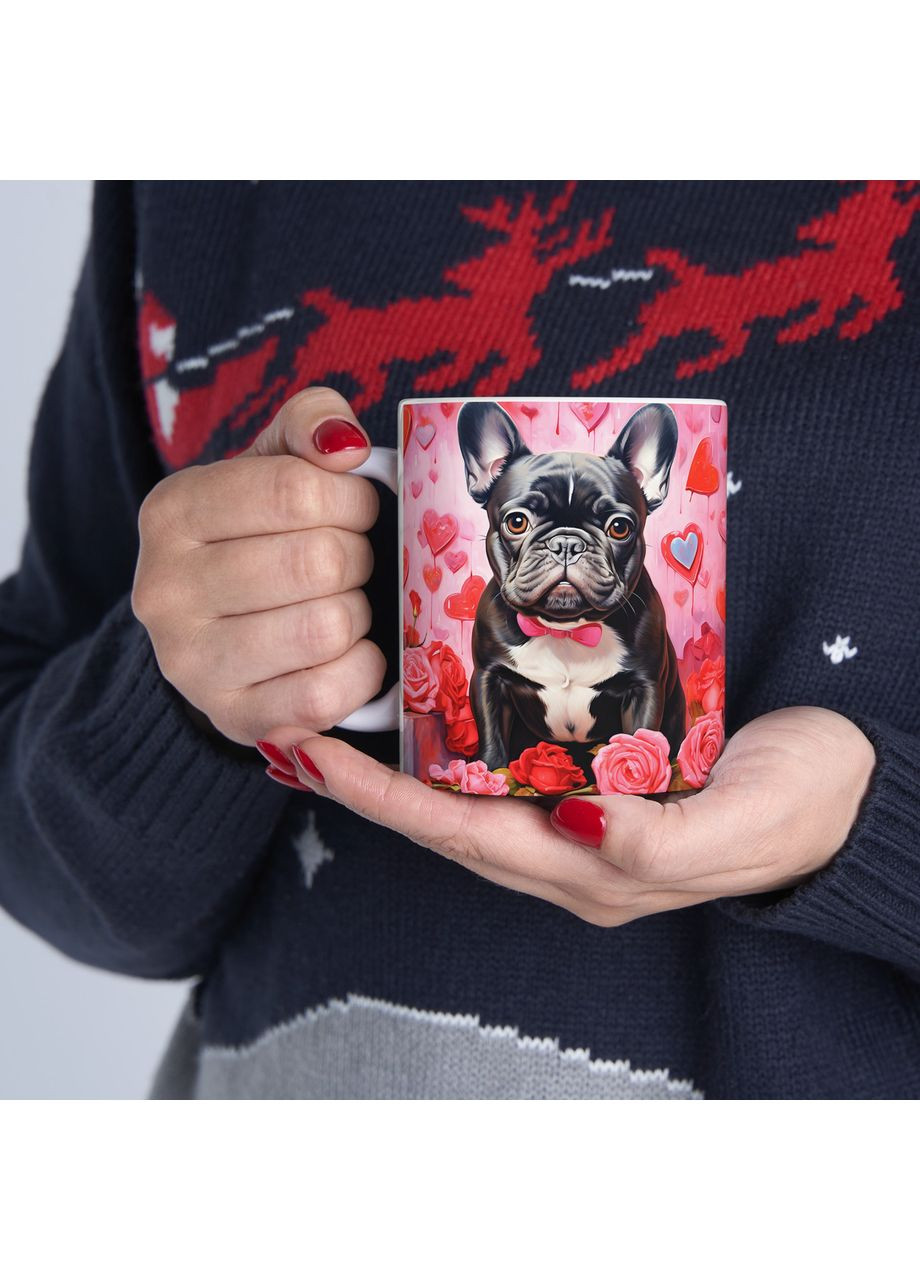 Керамическая чашка с дизайном "Французский бульдог" No Brand (368671888)