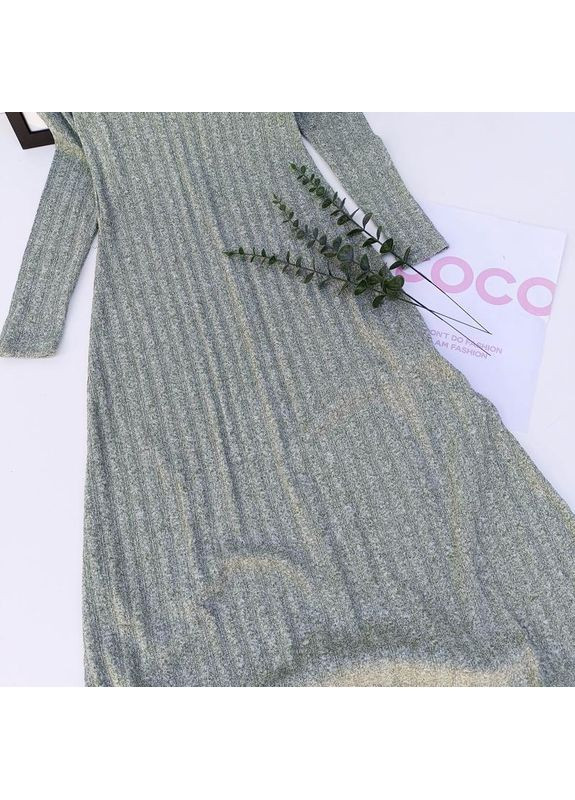 Зелена в'язна сукня міді Zara