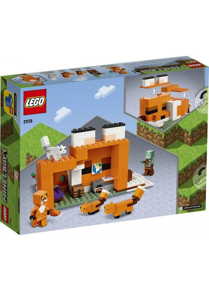 Конструктор Minecraft Лисья хижина 193 детали (21178) Lego (281425719)