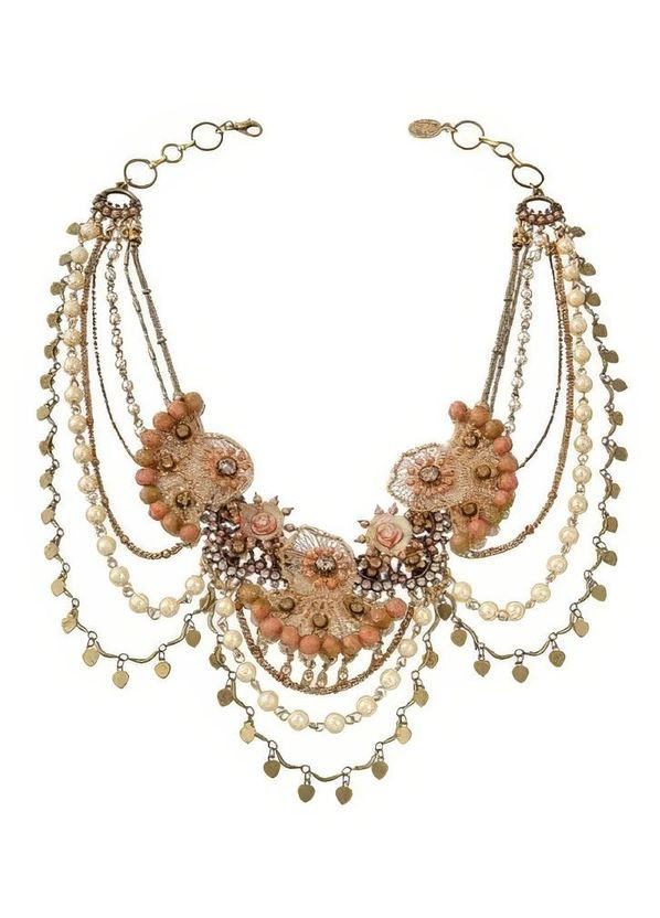 Ожерелье "Розовый Рассвет" с кристаллами Swarovski Michal Negrin (346241820)