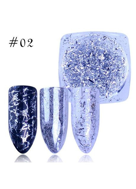 Стружка для нігтів, No2 срібло No Brand (296666181)