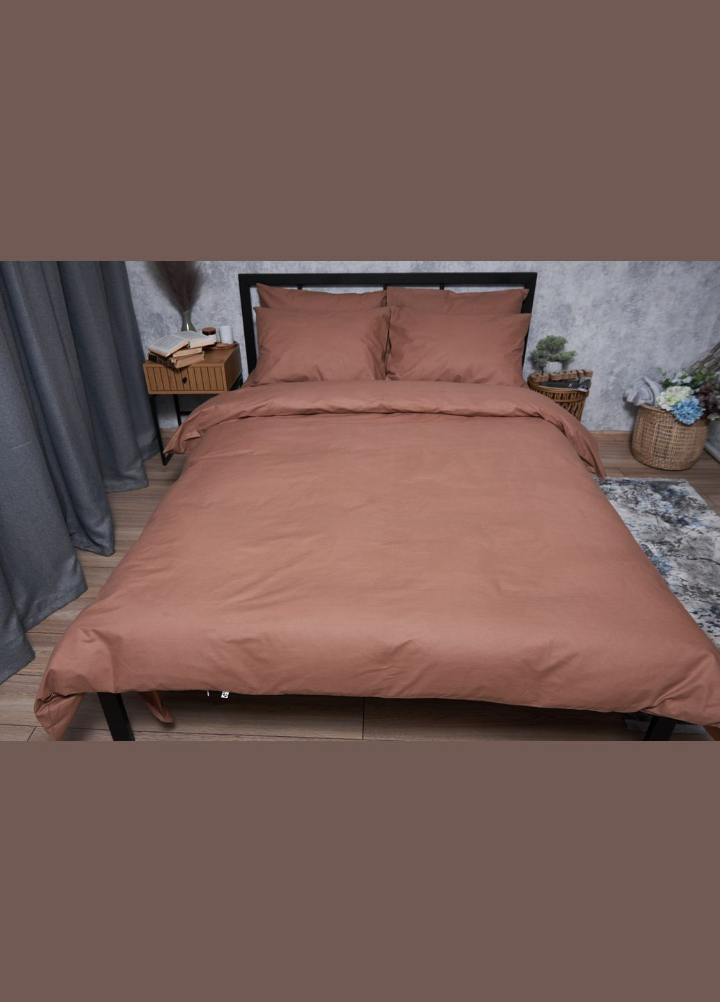 Комплект постельного белья Бязь Gold Люкс «» семейный 143х210х2 наволочки 4х50х70 (MS-820004543) Moon&Star Light Brown (302973860)