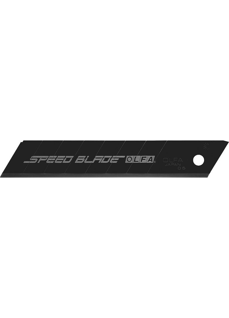 Лезо LFB5B 18х100х0,5 мм 8 сегментів надгострі чорні леза покриті фтором Excel Black Ultra Sharp Speed Blade (16126) Olfa (292566514)