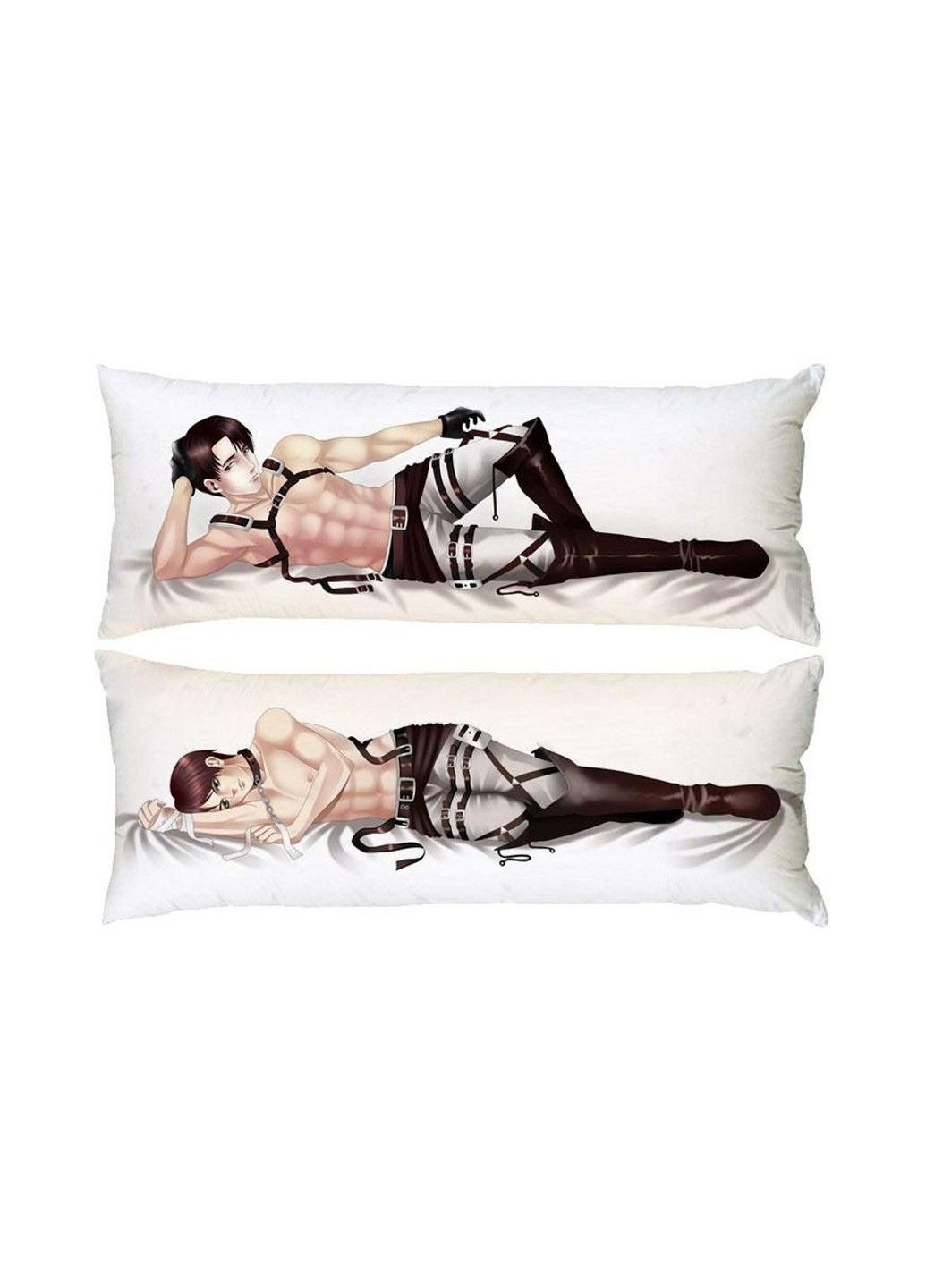 Подушка дакимакура Эрен Леви Атака титанов Вторжение гигантов декоративная ростовая подушка для обнимания No Brand (329433033)