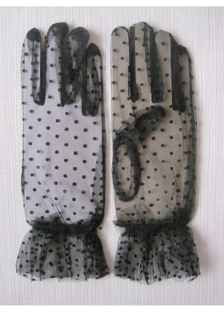 Мереживні рукавички в горошок 30к010 No Brand (368709161)