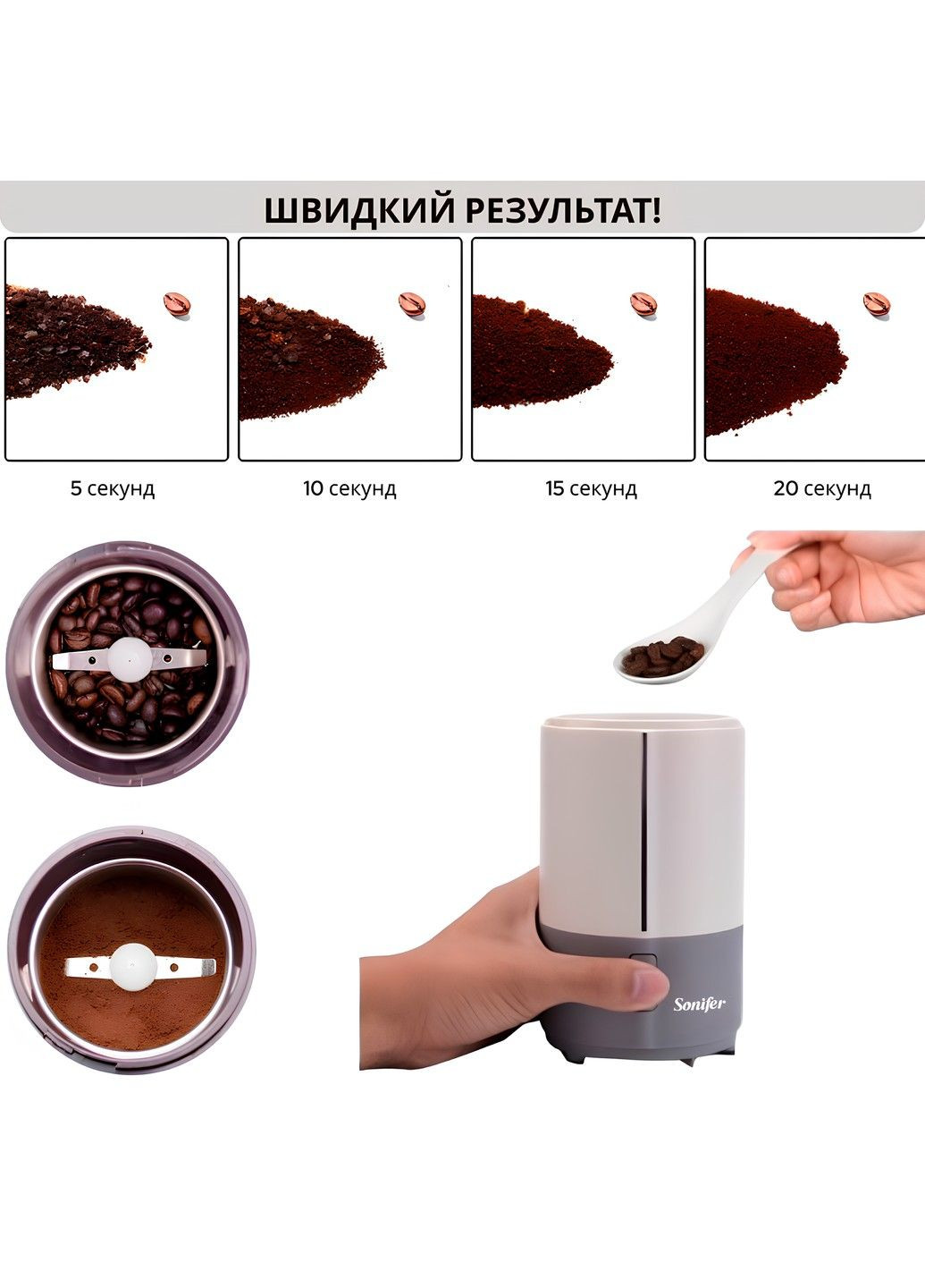 Кавомолка SF-3520 white Sonifer (293245786)
