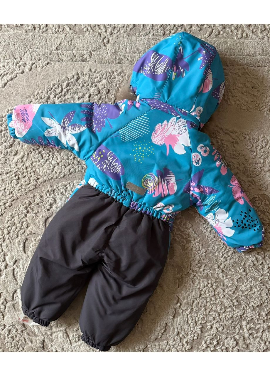 Дитячий суцільний зимовий комбінезон на дівчинку 74-98 No Brand (369735456)