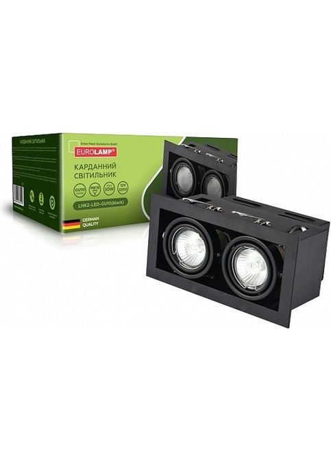 Светильник точечный (LHK2-LED-GU10(black)) Eurolamp LED GU10x2 black (354228626)