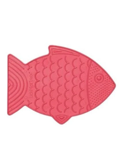 Лизальний килимок антистрес для кішок Felix Pink у формі рибки LickiMat (387664575)