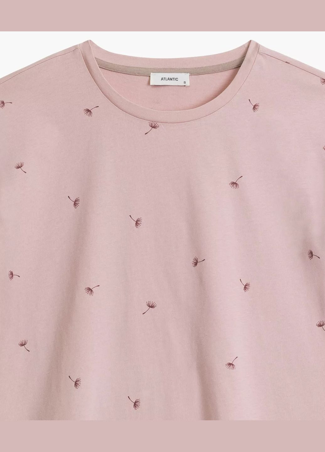 Рожева всесезон жіноча піжама футболка + шорти Atlantic