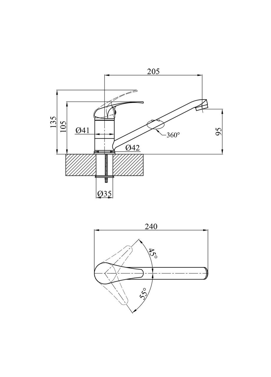Смеситель для кухни Leon - C030 Agua (368580275)