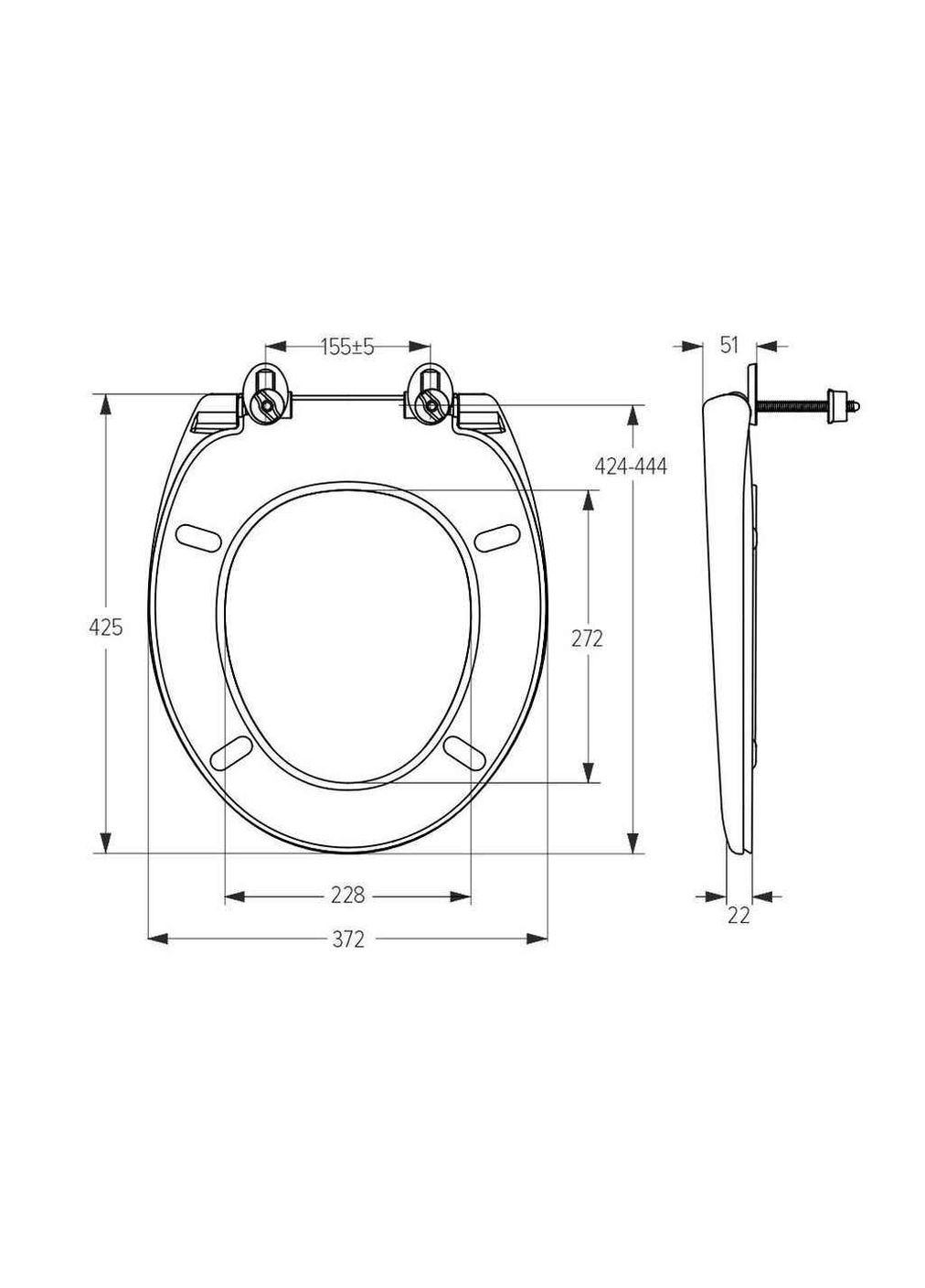 Сидіння для унітазу СПД-1 з мікроліфтом Полімердеталь (359435526)