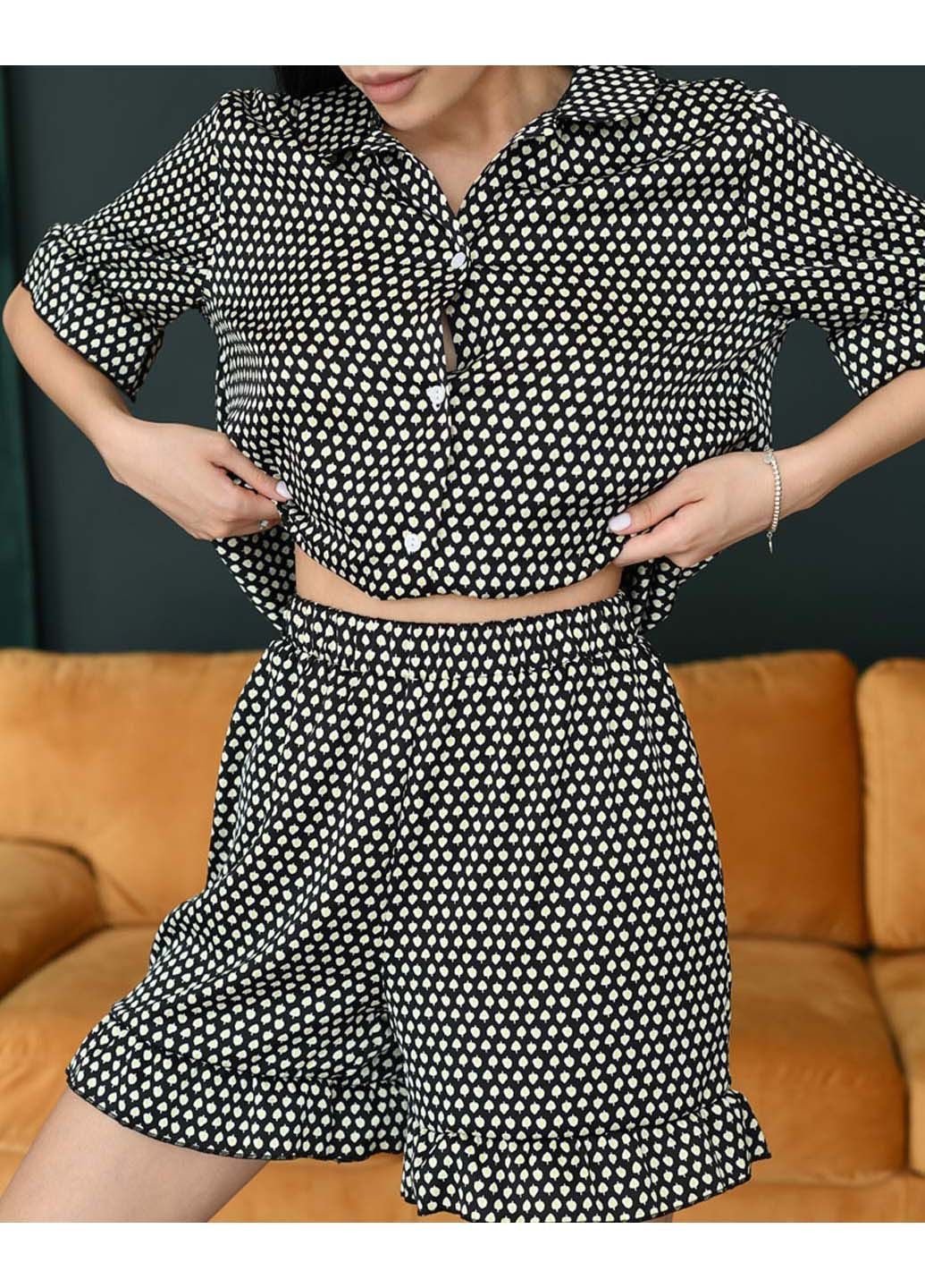 Чорно-біла всесезон піжама Модельєр