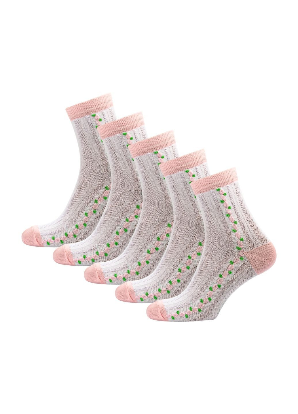Белые набор (5 шт) женских носков Siela (302517102)