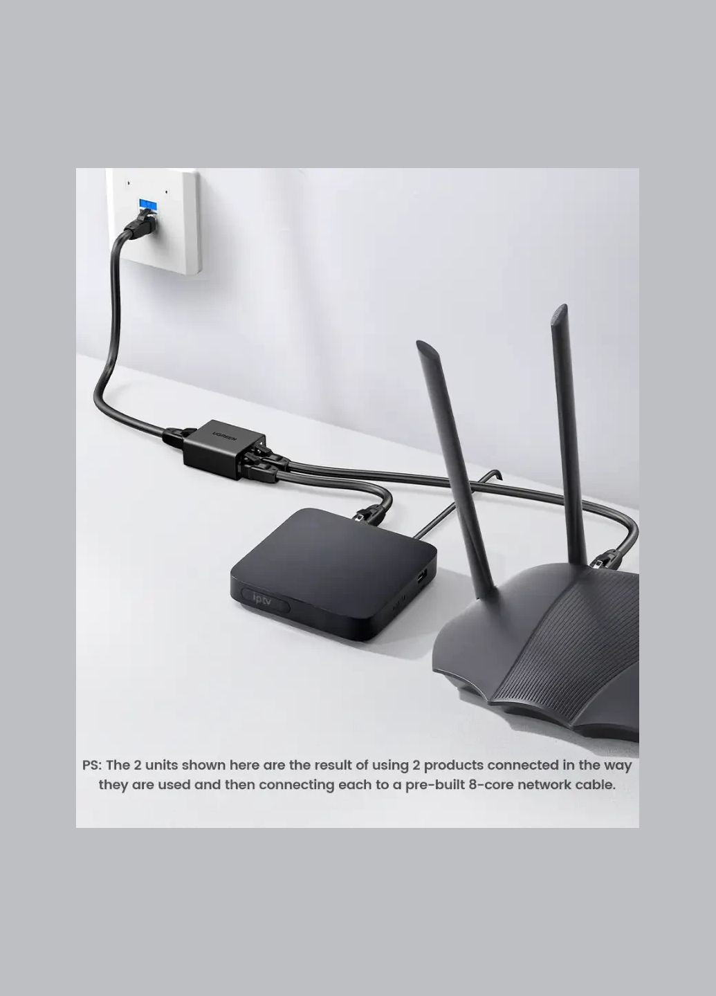 Разветвитель витой пары сплиттер CM210 RJ45 1 шт Ugreen (341324916)