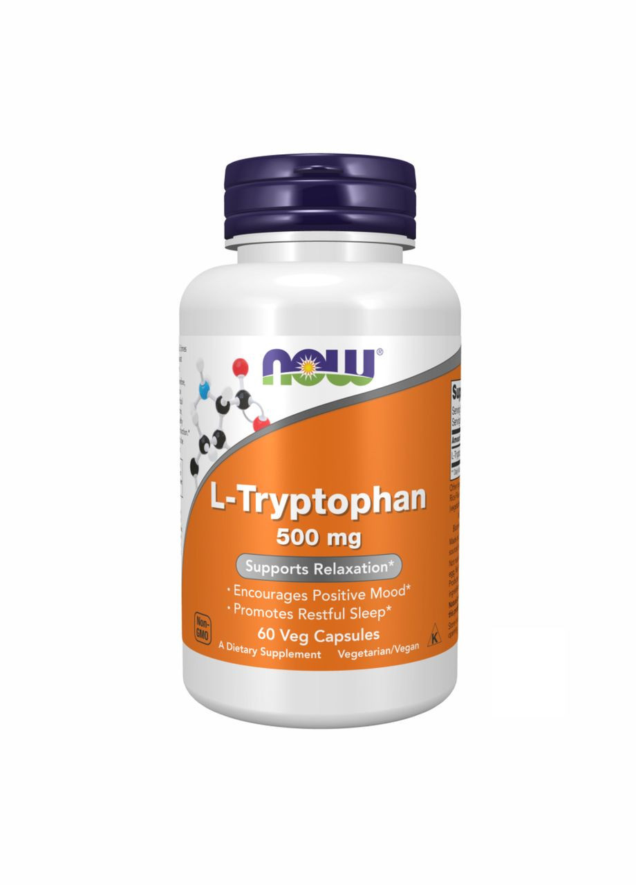 NOW LTryptophan/L-триптофан 500 мг в капсулах №60 Now Foods (296785444)