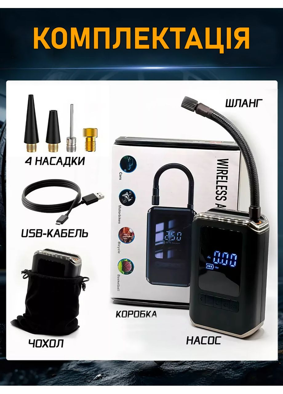 Насос автомобильный 130 USB MSAL комбинированный 25л/мин Black Profi (369766283)