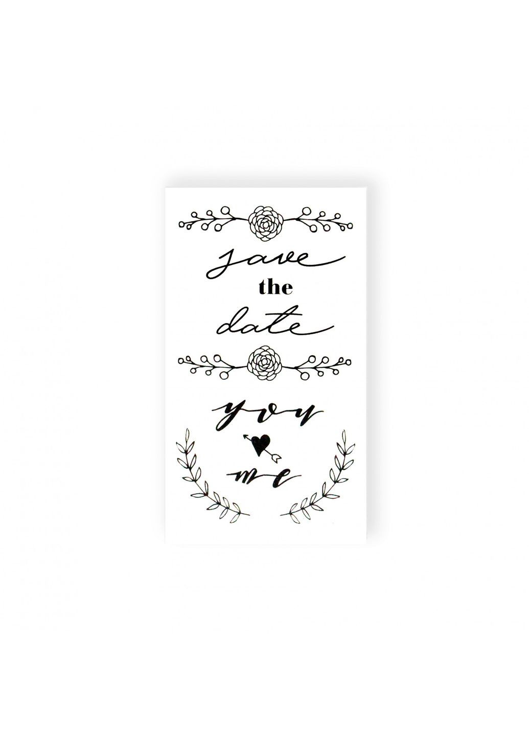 Тимчасове водостійке тату "Save the date " No Brand (314879058)