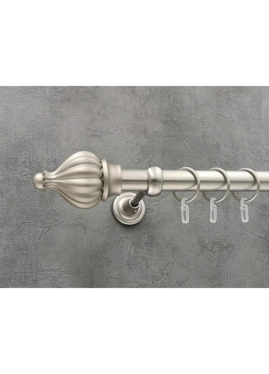 Карниз Таджа гладкая штанга одинарный открытый 25 мм 160 см Сатин Quadrum (352782148)