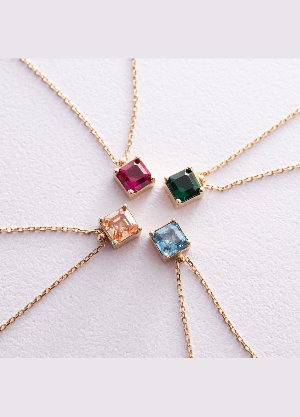 Золотое колье Альма (зеленый фианит) кол02368 45 Oniks (264644573)