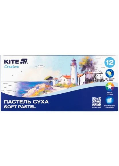 Пастель сухая, 12 цветов Creative Kite (390022980)