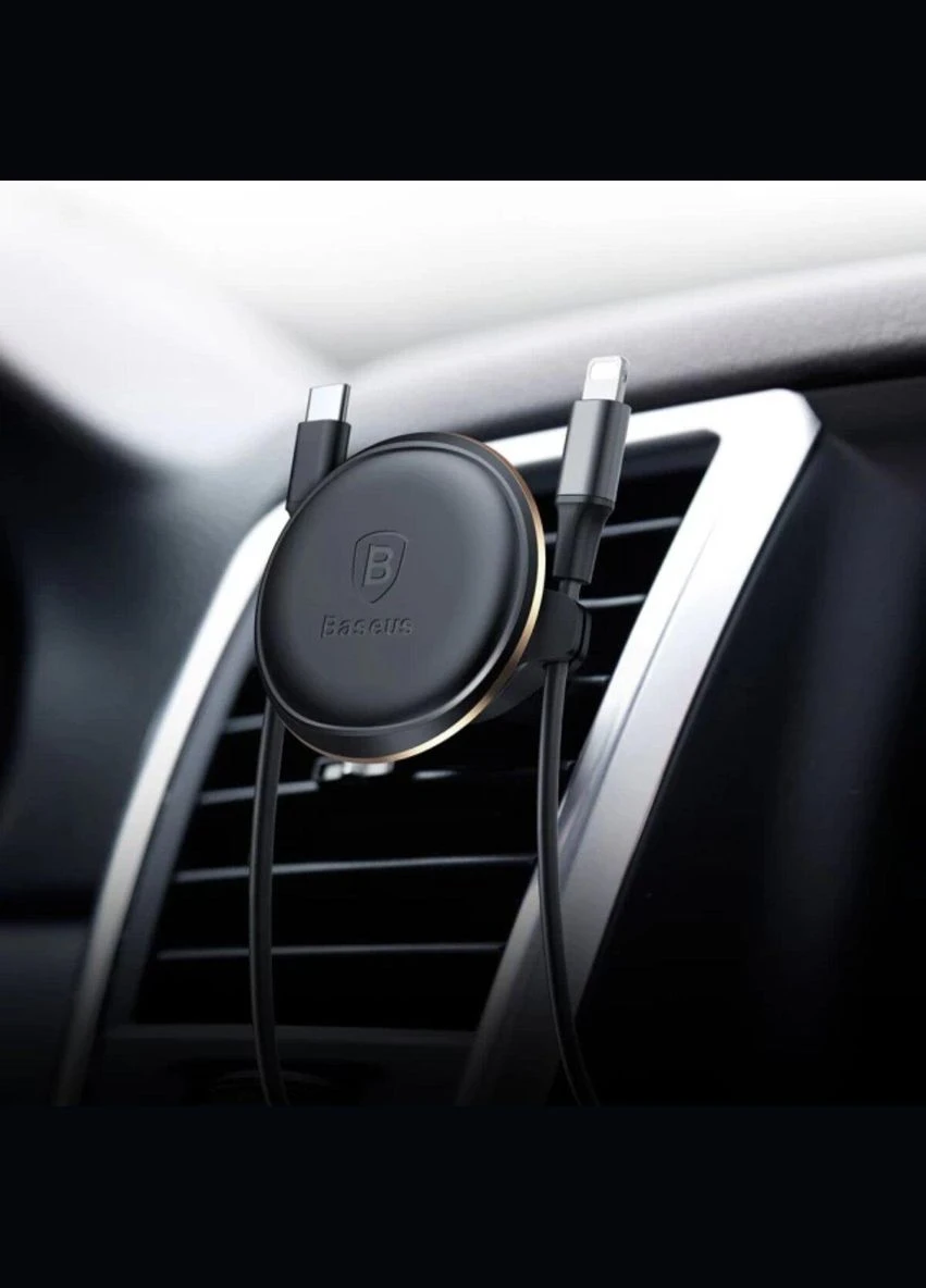 Тримач для мобільного Magnetic Air Vent Car Mount Holder with cable clip Black Baseus (317946806)