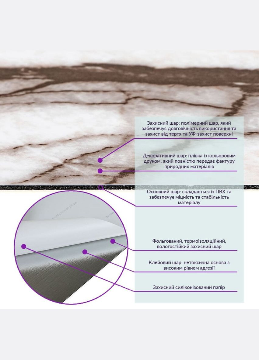 Самоклеюча вінілова плитка 600х300х1,5мм, ціна за 1 шт. (СВП-108) Глянець SW-00000723 Sticker Wall (298400370)