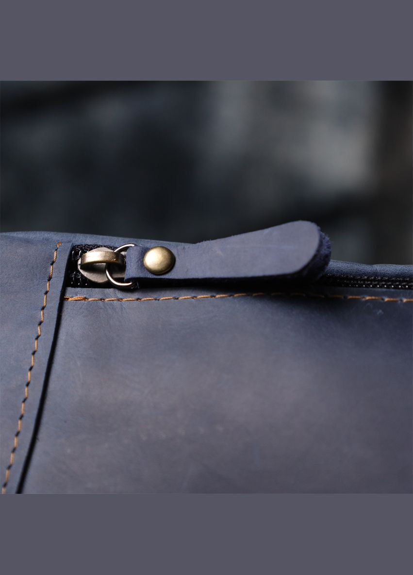 Красива сумка-бананка для чоловіків з натуральної vintage шкіри 23123 Синій Shvigel (332983785)