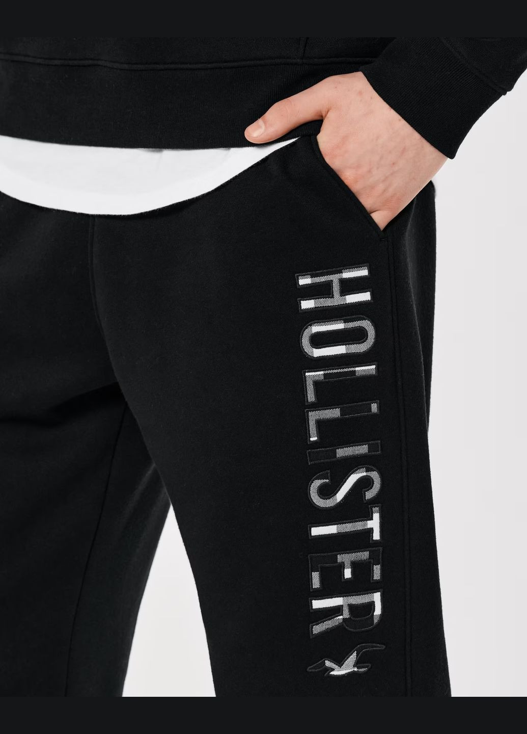 Черные демисезонные брюки Hollister
