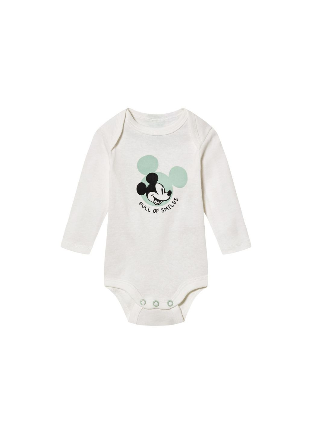 Боді з довгими рукавами для хлопчика Mickey Mouse 468643 білий Disney (366199668)