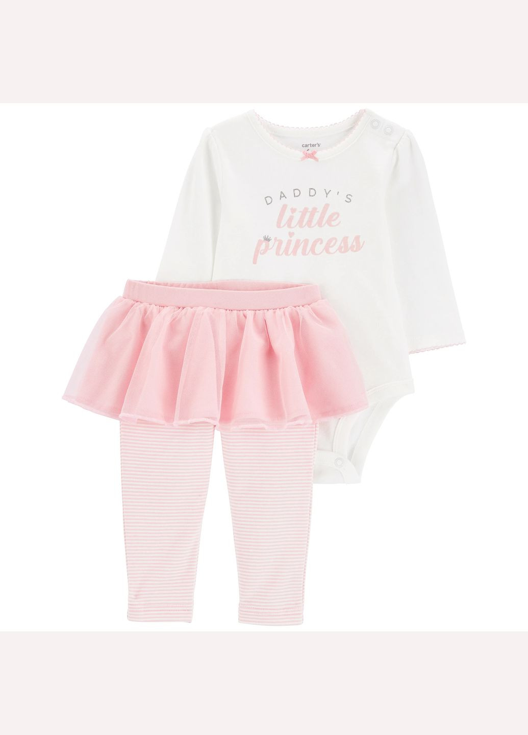 Розовый демисезонный комплект 2в1 боди, брюки для девочки 69-72 см (1r682410_) Carter's