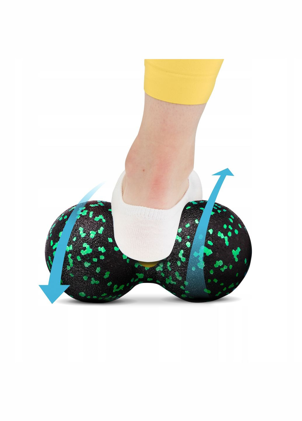 Масажний м'яч подвійний EPP DuoBall 08 Black/Green () 4FIZJO P-5907222931295 (275653827)